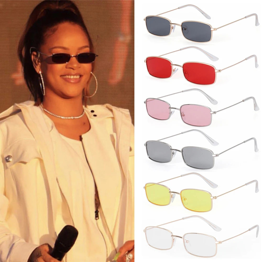 Women's Vintage Small Oval Metal Sunglasses UV400