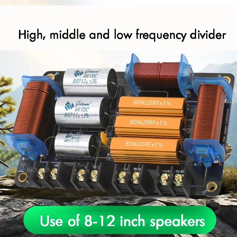 3-Way Speaker Crossover Network | 10–12 Inch, 200W+