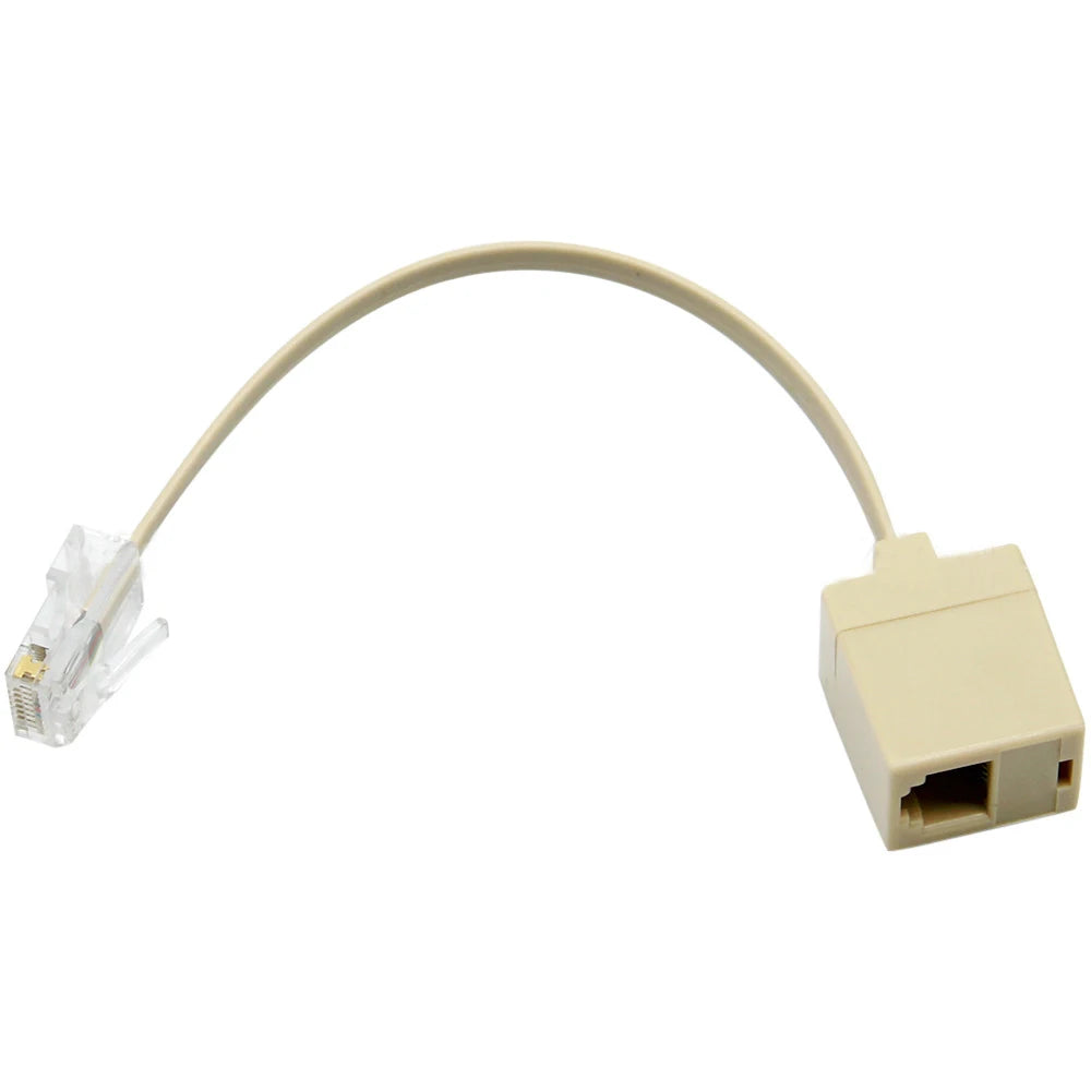 RJ45 to RJ11 Adapter – 8P8C Male to 6P4C Female Cable Converter