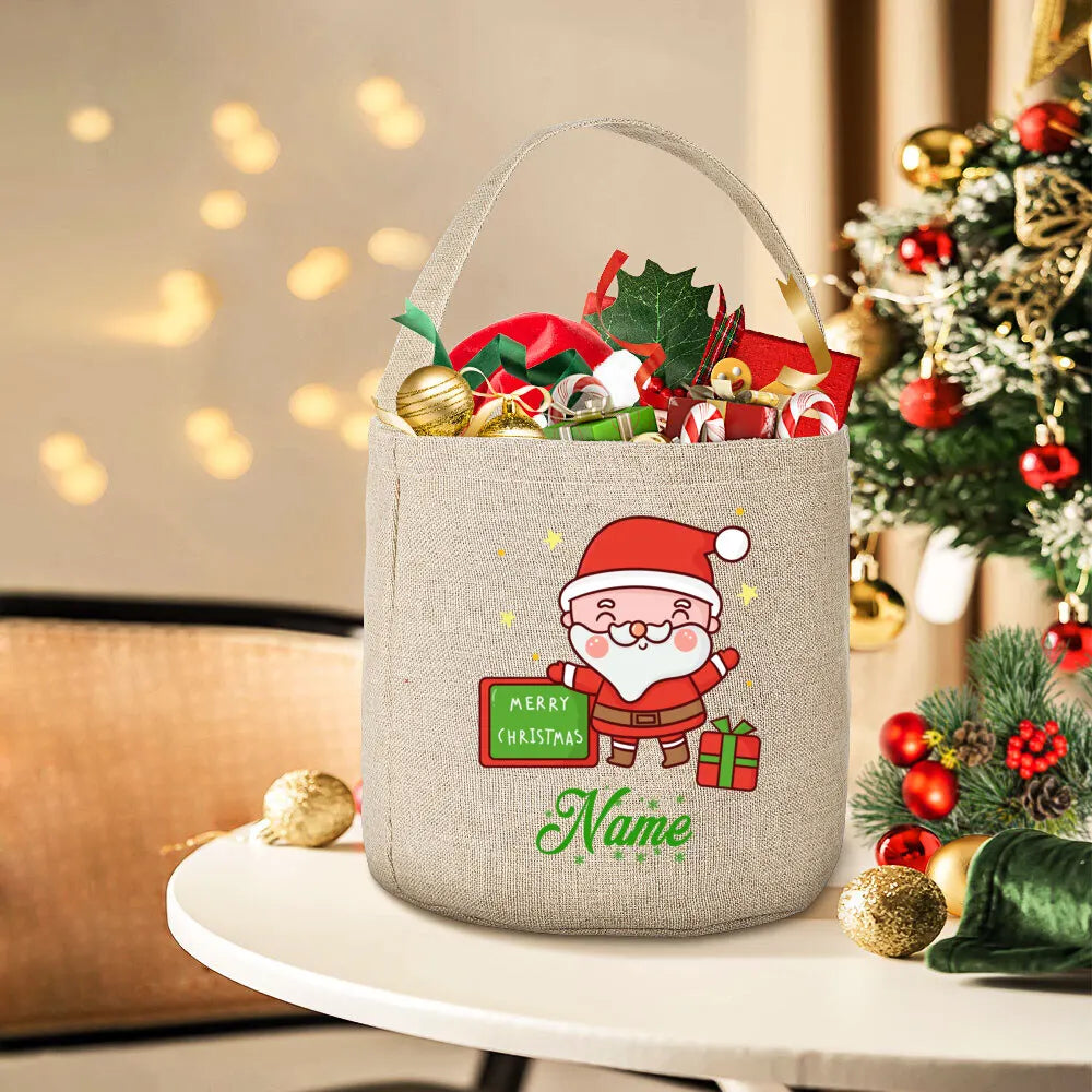 Personalised Christmas Santa Sack | Custom Name Kids Gift Bag