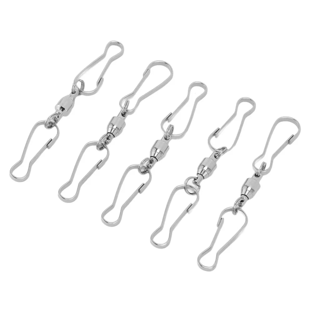 20-Pack Stainless Steel Windsock Clips | 70mm 360° Rotation Hooks