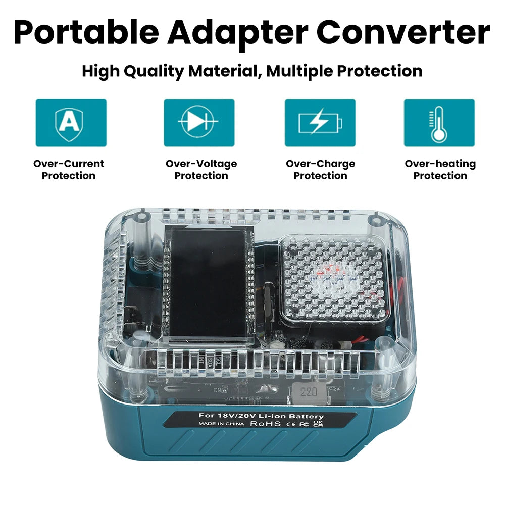 PD3.1 140W Bidirectional Li-Ion Battery Charger – Type-C Display