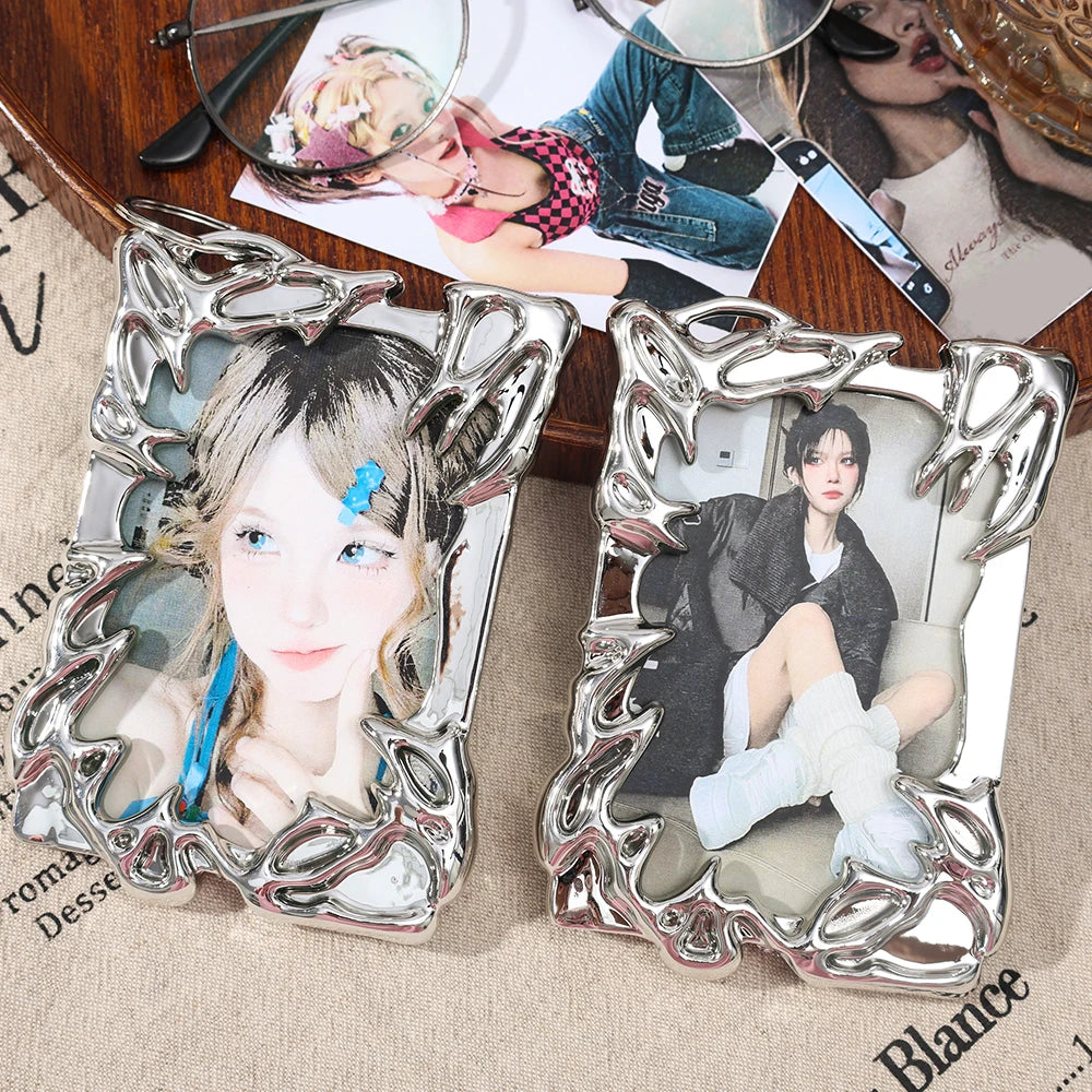 Silver Electroplated Kpop Photocard Sleeve Frame Protector