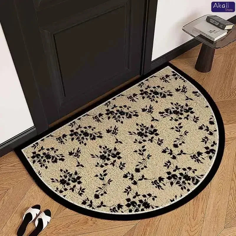 Semicircular Flower Doormat – Anti-Slip Half-Round Floor Mat