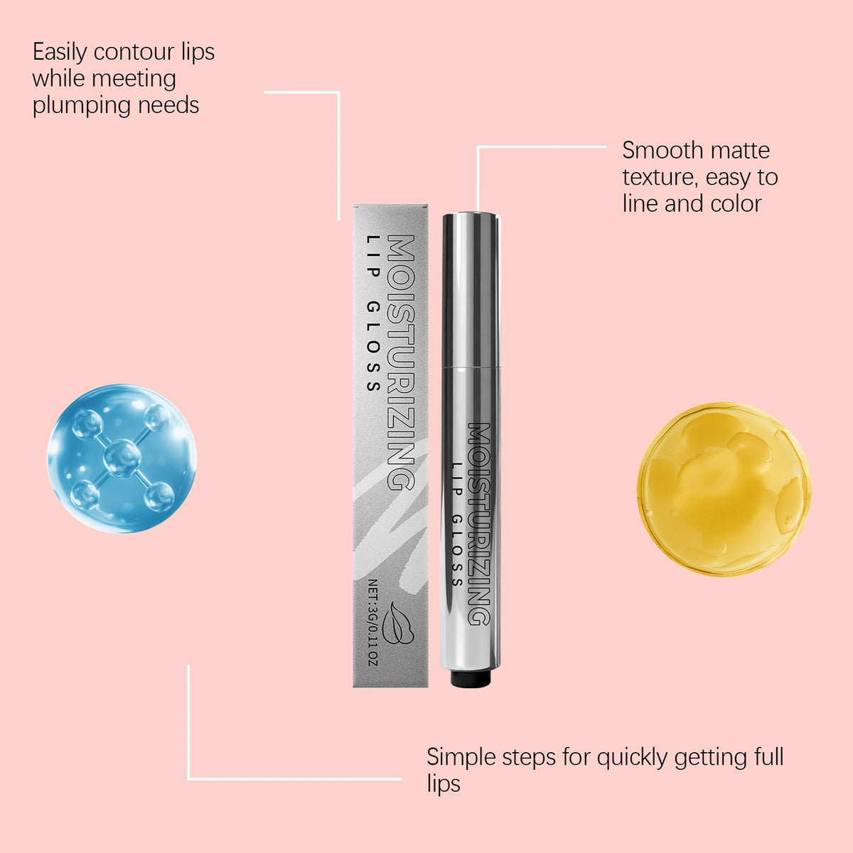 Hydrating Plumping Lip Gloss & Essence Balm | Natural Plant