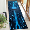 Circuit Board Runner Rug – Modern Tech Print Non-Slip Mat