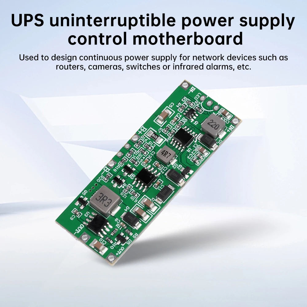 12V 36W UPS Module – 3S Lithium Battery Backup Power Board