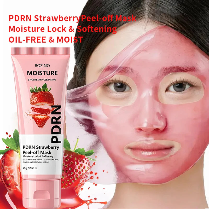 ROZINO PDRN & Strawberry Peel-Off Face Mask 75g + Scraper