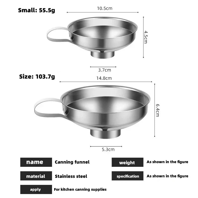 Stainless Steel Wide Mouth Canning Funnel for Mason Jars