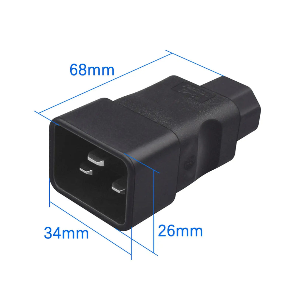 C20 to C13 Power Conversion Plug | IEC 320 16A to 10A Adapter