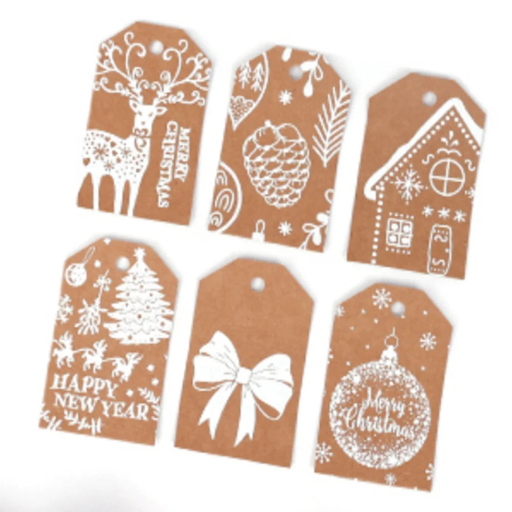 Christmas Kraft Gift Wrapping Paper Roll – Santa & Tree Print