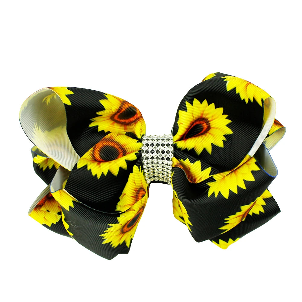 6-Inch Leopard Print Hair Bows & Butterfly Clips for Girls