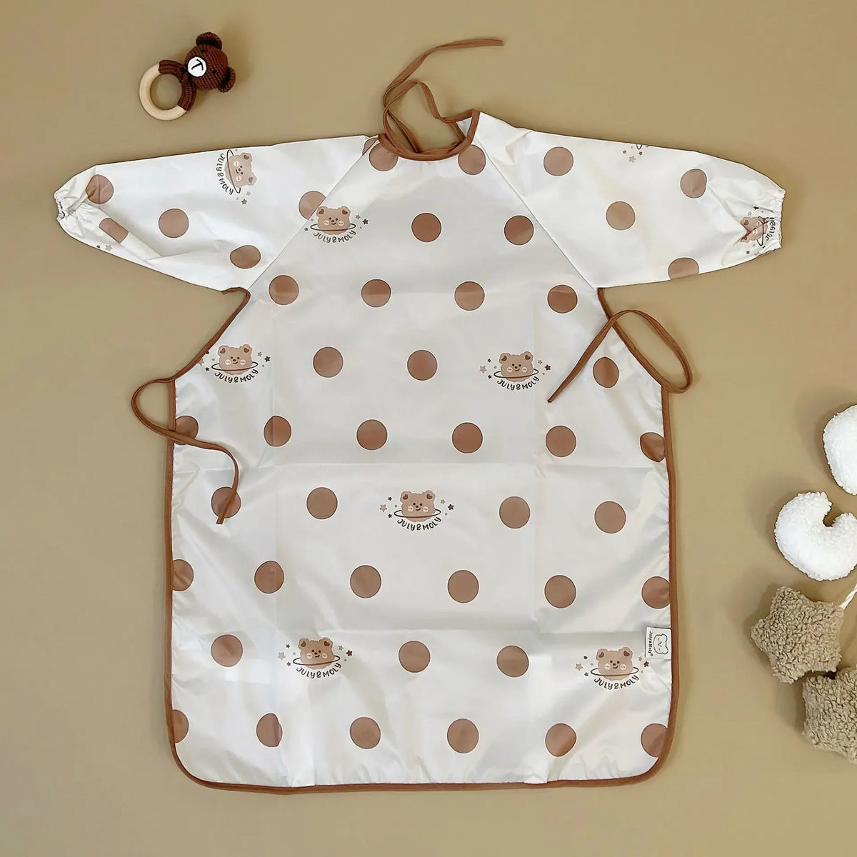 Waterproof Long Sleeve Baby Bib Smock for Toddlers 1–3Y