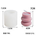 3D Striped Cylinder Silicone Mold for Candles, Soap & Resin