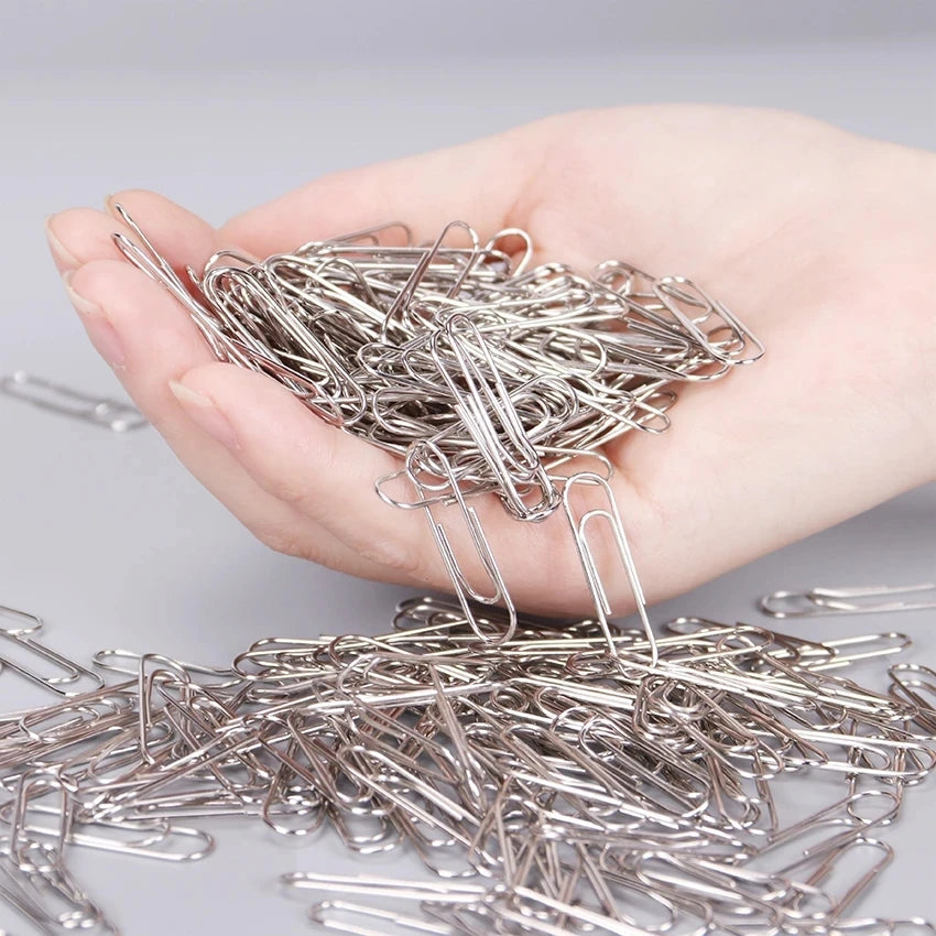Silver Steel Paper Clips – Bookmark & Planner Clips 50–200pc