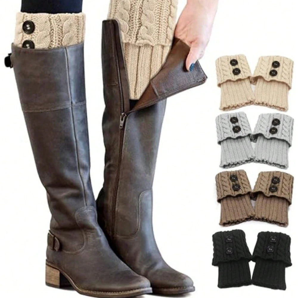 Women's Crochet Boot Cuffs – Winter Leg Warmers Over Boot