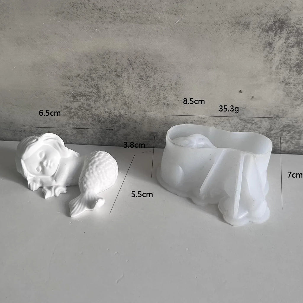 3D Mermaid Silicone Mold – Resin, Soap & Cake Decorating
