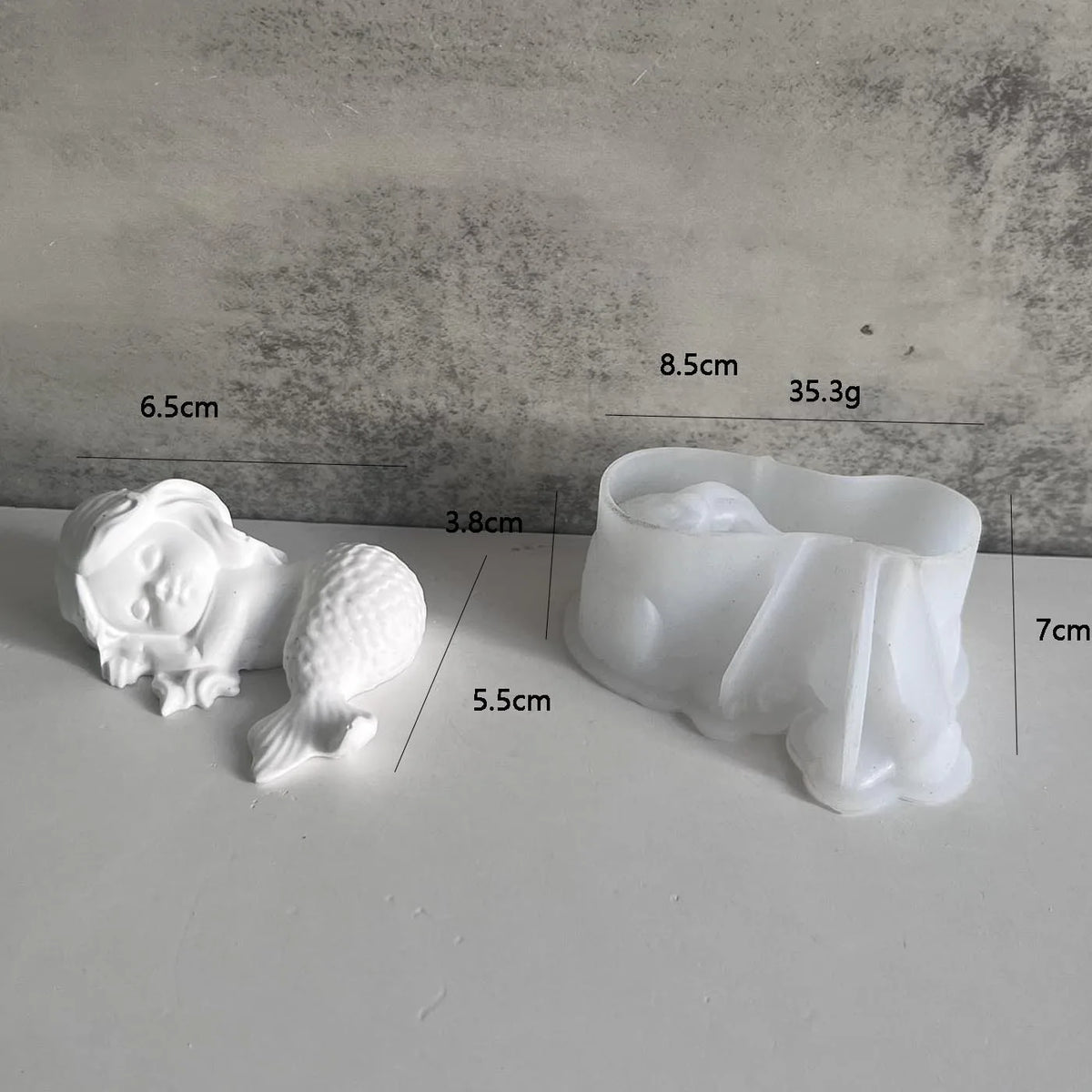 3D Mermaid Silicone Mold – Resin, Soap & Cake Decorating