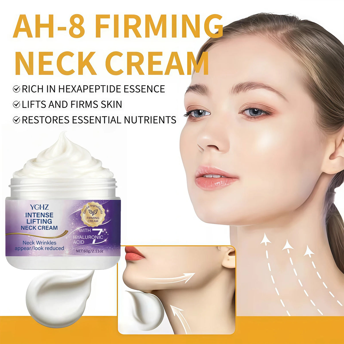 YCHZ Lifting Face & Neck Cream – Day & Night Moisturizer 60g