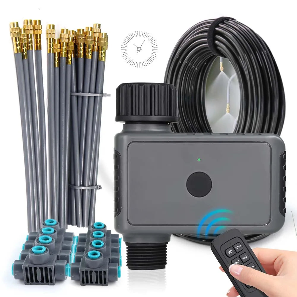 Remote Control Garden Watering Timer & Atomizing Spray Kit