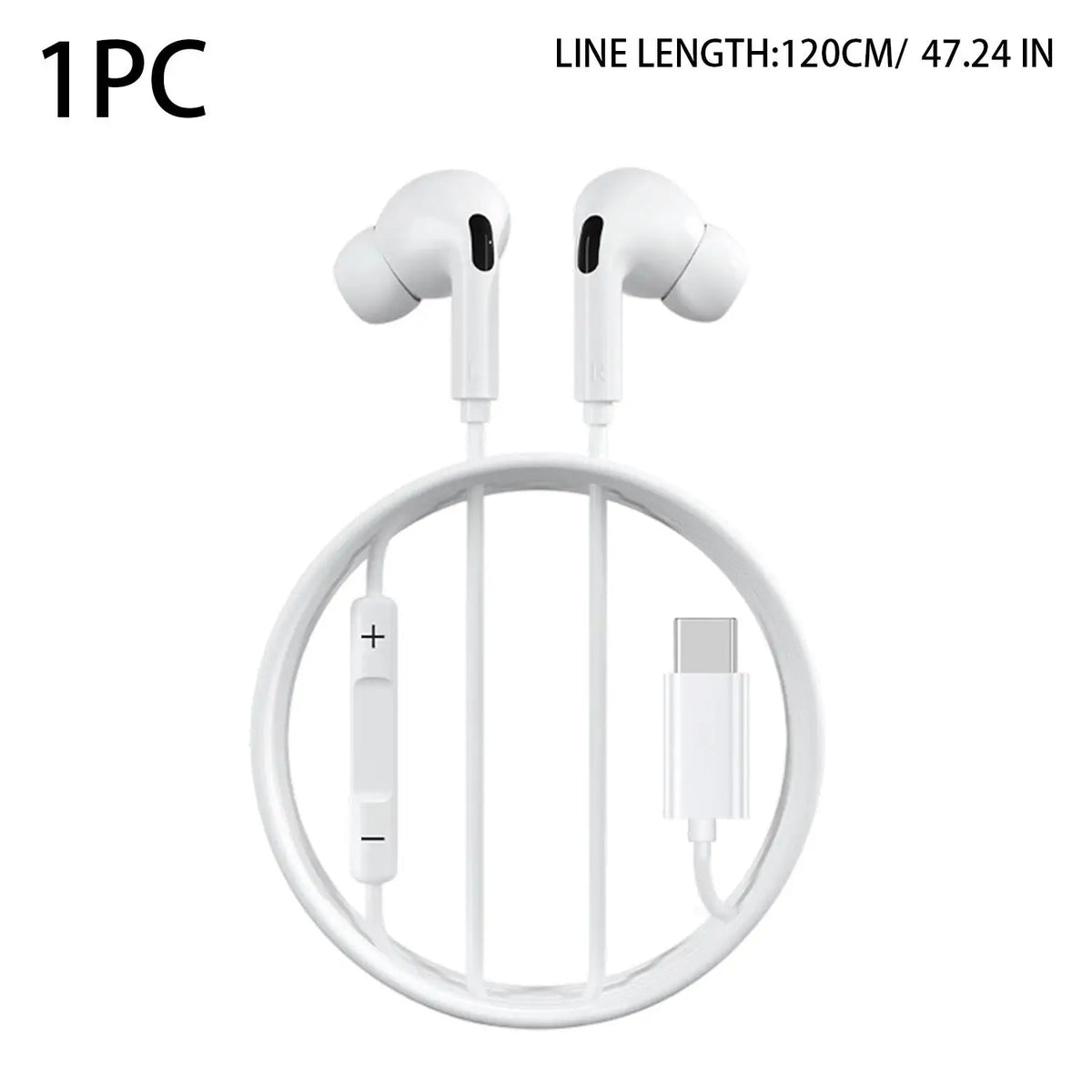 USB-C Wired In-Ear Headphones with Mic | Hi-Fi Stereo