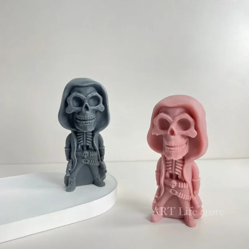 3D Skull & Pumpkin Silicone Molds – Halloween Candle & Resin