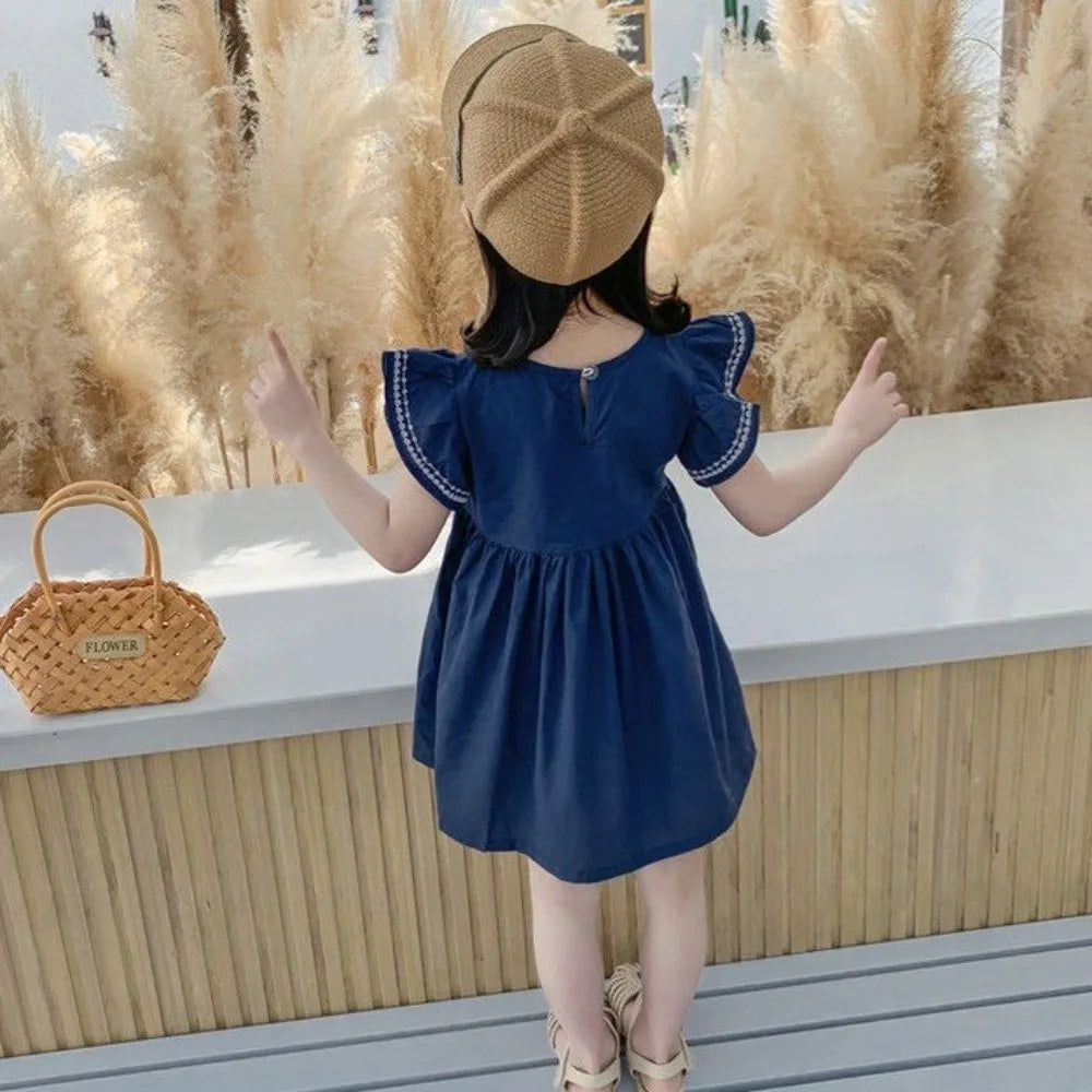 Girls Bowknot Ruffle Princess Sundress | Ages 7–13 Summer