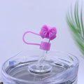 Cute Bow Silicone Straw Topper Cap – 10mm Tumbler Accessory