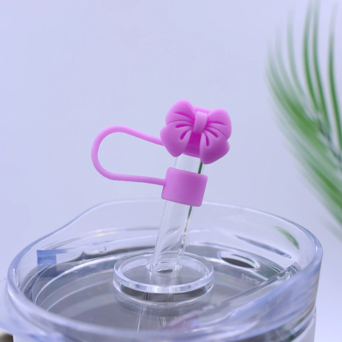 Cute Bow Silicone Straw Topper Cap – 10mm Tumbler Accessory