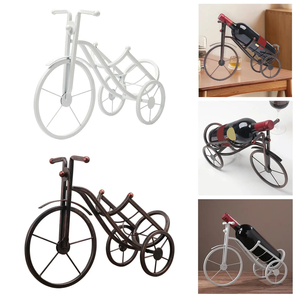 Retro Tricycle Iron Wine Rack – Tabletop Bottle Holder