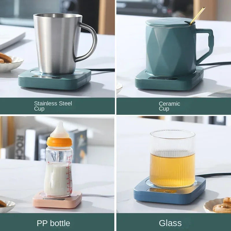 55°C Smart Mug Warmer Coaster – Coffee, Tea & Milk Heater