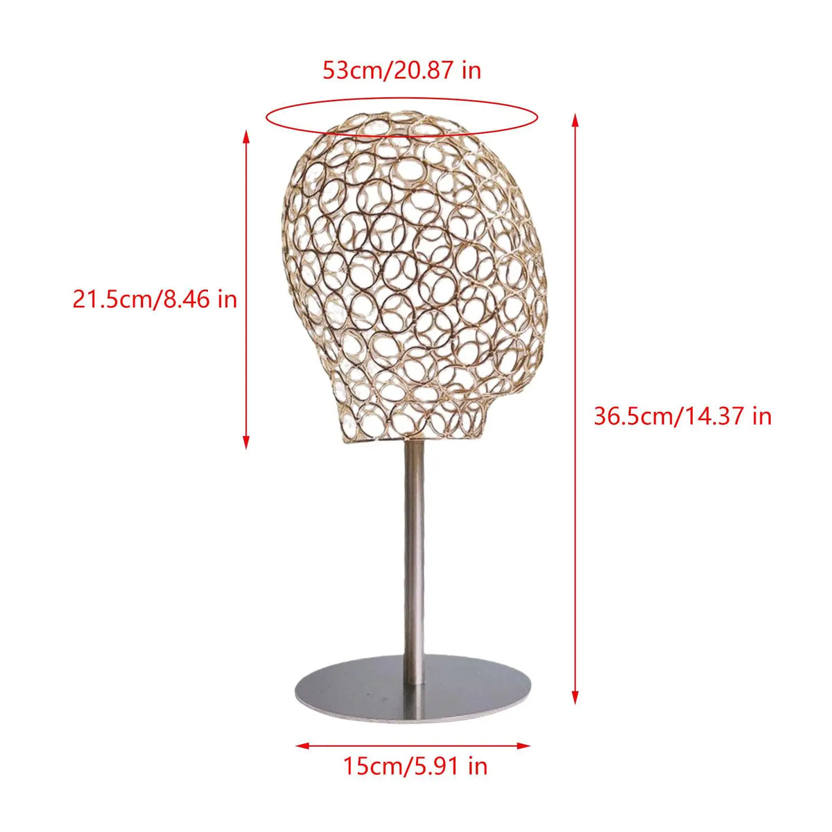 Metal Mannequin Head Wig & Hat Stand | Hollow Display Holder