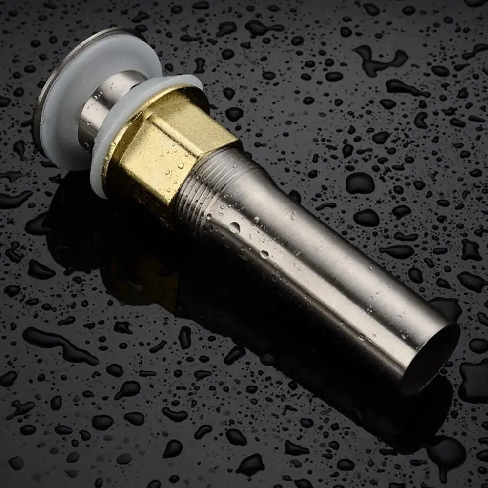 Brass Pop-Up Bathroom Sink Drain Stop & Strainer Plug
