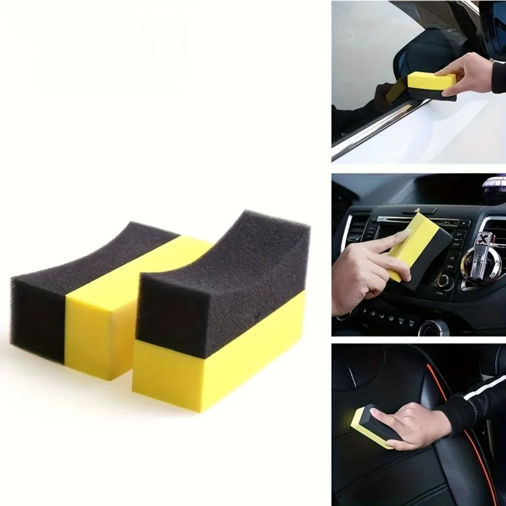 Car Cleaning Care Set – Brush, Waxing Sponge & Wash Cloth