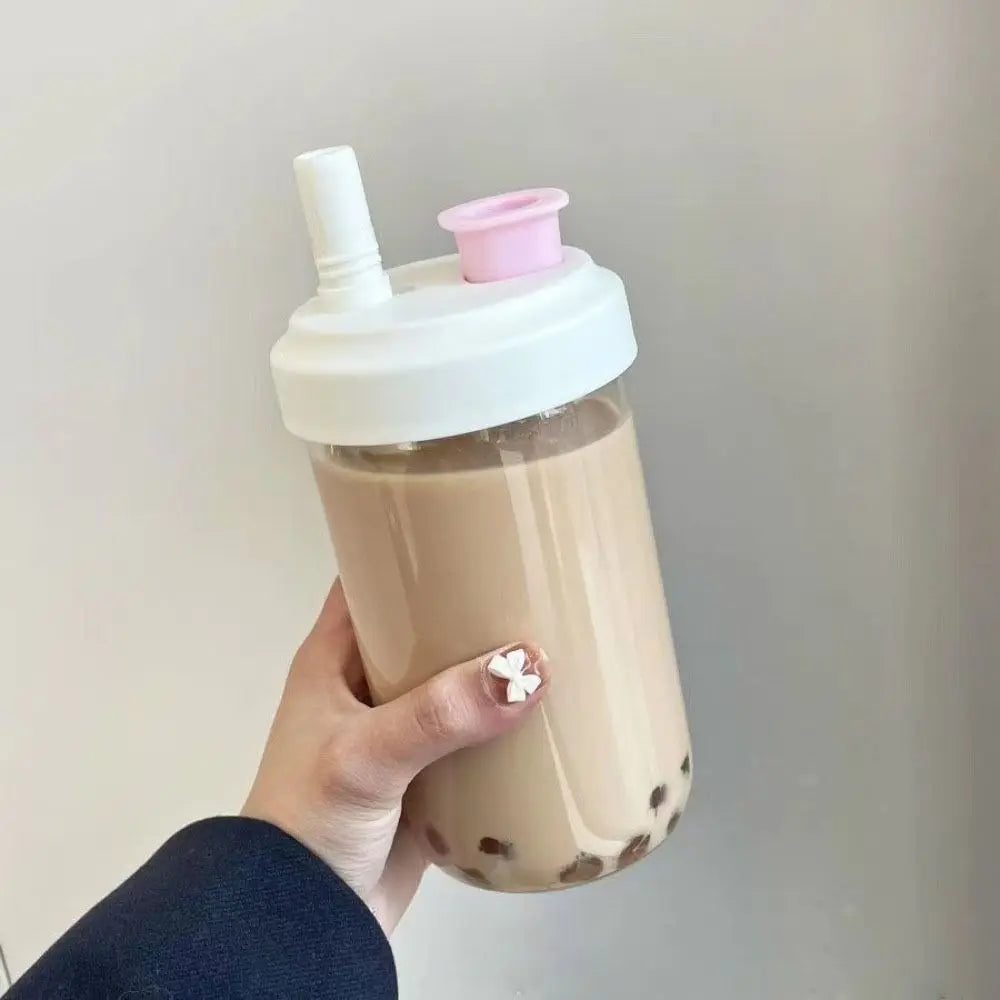 Portable Large-Capacity Straw Water Bottle 500ml & 850ml