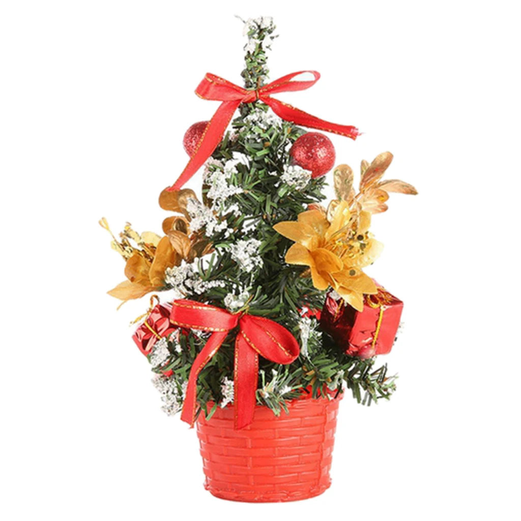 PVC Mini Tabletop Christmas Tree – 40cm Artificial Holiday Decor
