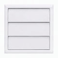 6-Inch Louvered Wall Vent Grille with Fly Screen – White