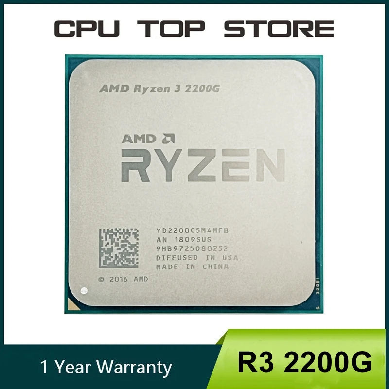 AMD Ryzen 3 2200G 3.5GHz Quad-Core AM4 Desktop CPU