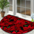 Christmas Half Round Door Mat – Non-Slip Xmas Entrance Rug