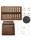 12-Piece Aluminium Tunisian Crochet Hook Set – Interchangeable