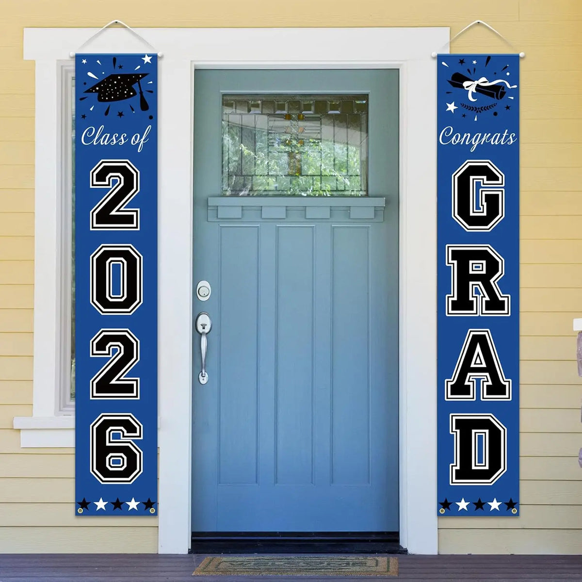 2026 Graduation Banner 2-Pack – Congrats Grad Door & Porch Decor