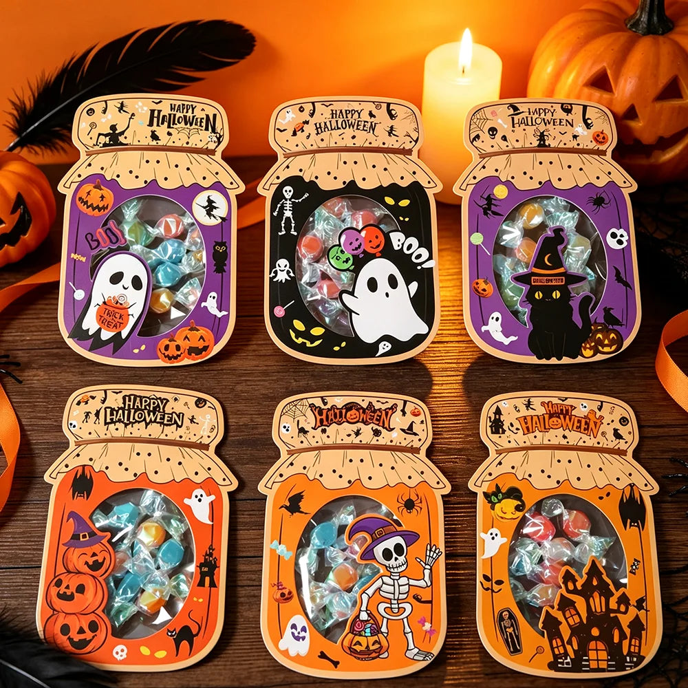 Halloween DIY Jar Candy Bags 12-Pack | Trick or Treat Bags