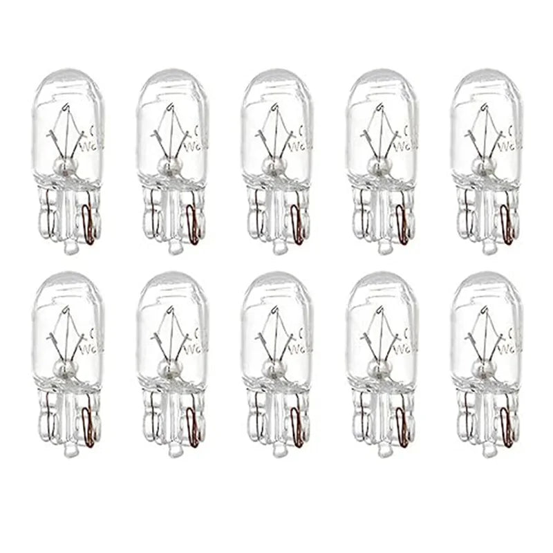 10-Pack T10 W5W 194 501 Halogen Bulbs 12V 5W – Car Lights