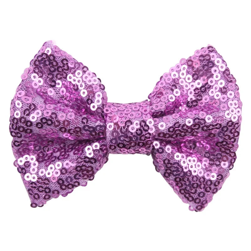 5-Pack Glitter Sequin Hair Bows – DIY Girls Hair Accessories