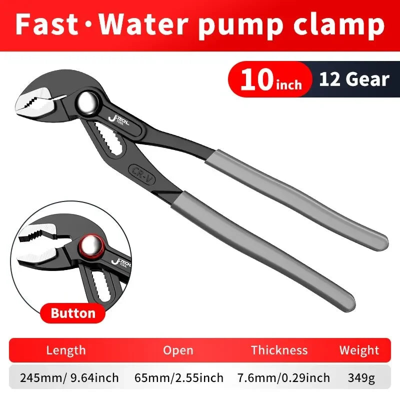 Adjustable Quick-Release Water Pump Pliers | Multi-Function