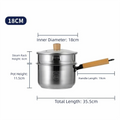 Stainless Steel Mini Steamer Pot 16/18cm | 2-Layer with Lid