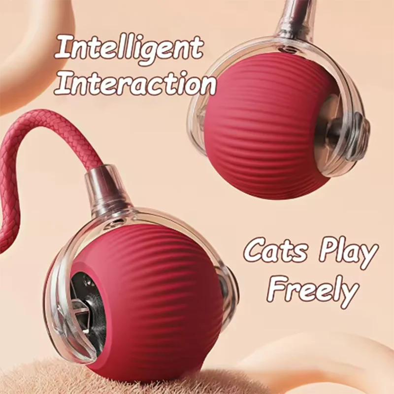 Interactive Electric Pet Ball Toy – Auto Obstacle Avoidance
