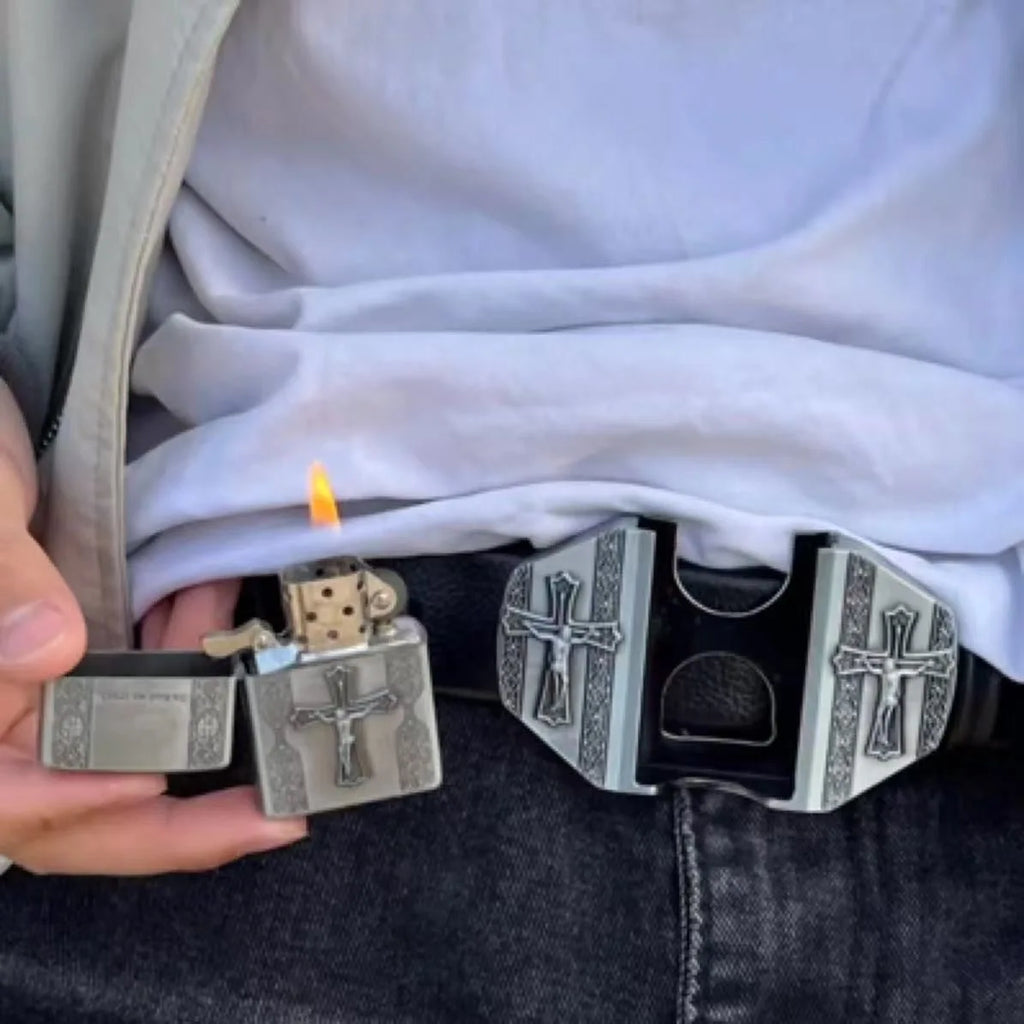 2-in-1 Belt Buckle Fuel Lighter | Unique Men's Gift Accessory