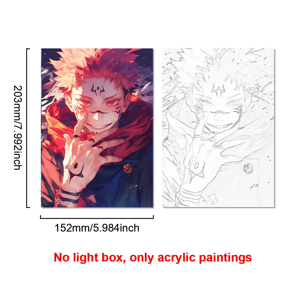 Satoru Gojo LED Light Frame – Jujutsu Kaisen Anime Decor