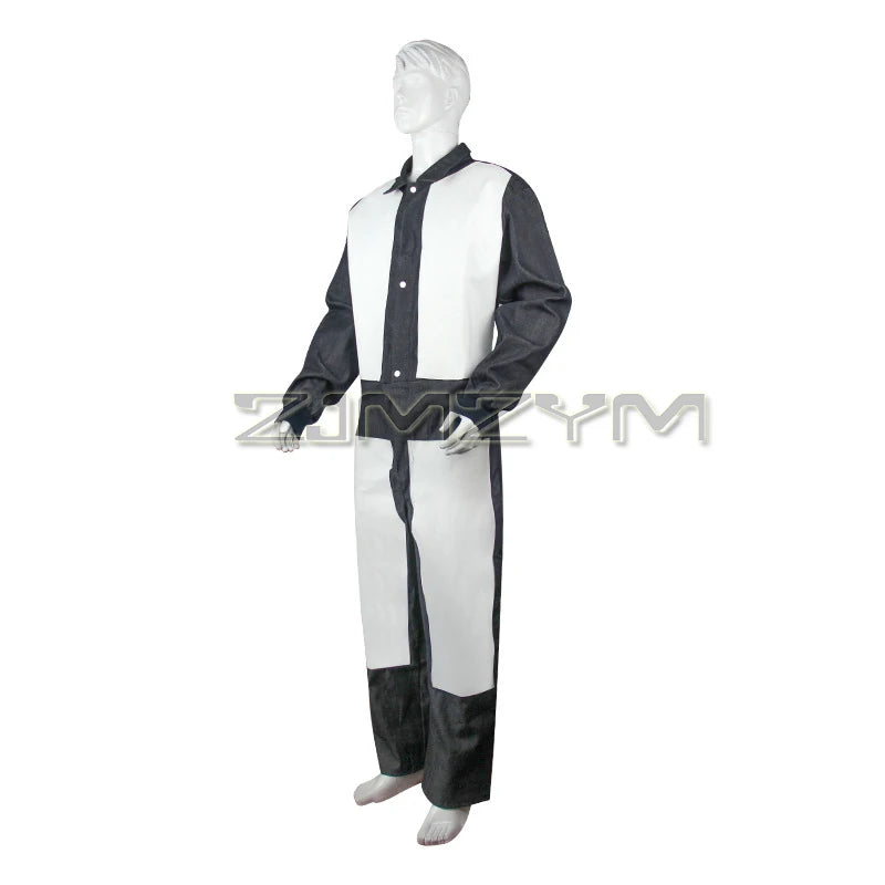 Full-Body Leather Sandblasting Suit – Industrial Protective Overalls